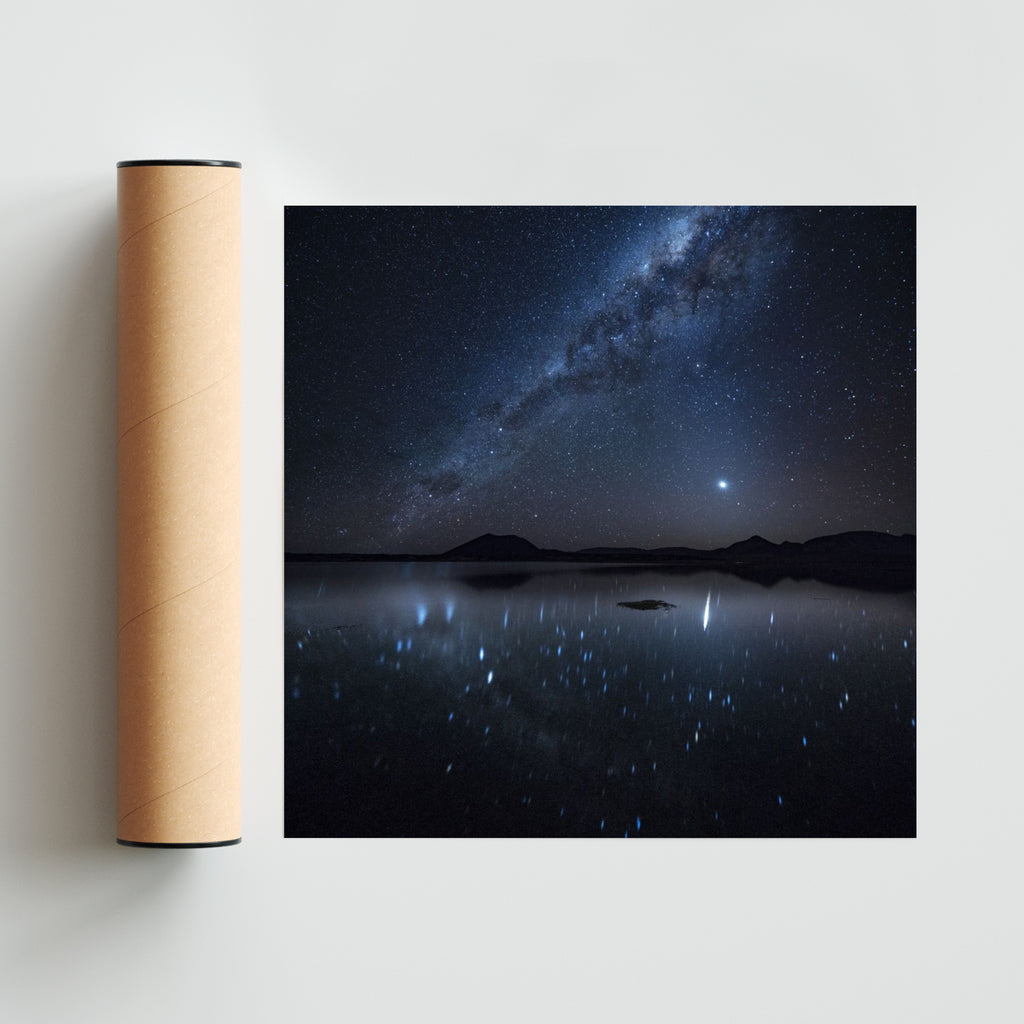 Venus y la via láctea - Cuadrado solo print