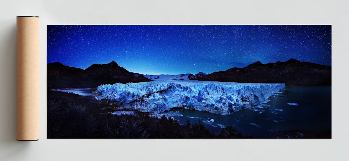 Glaciar Perito Moreno Iluminado por las estrellas - Pano H Solo print