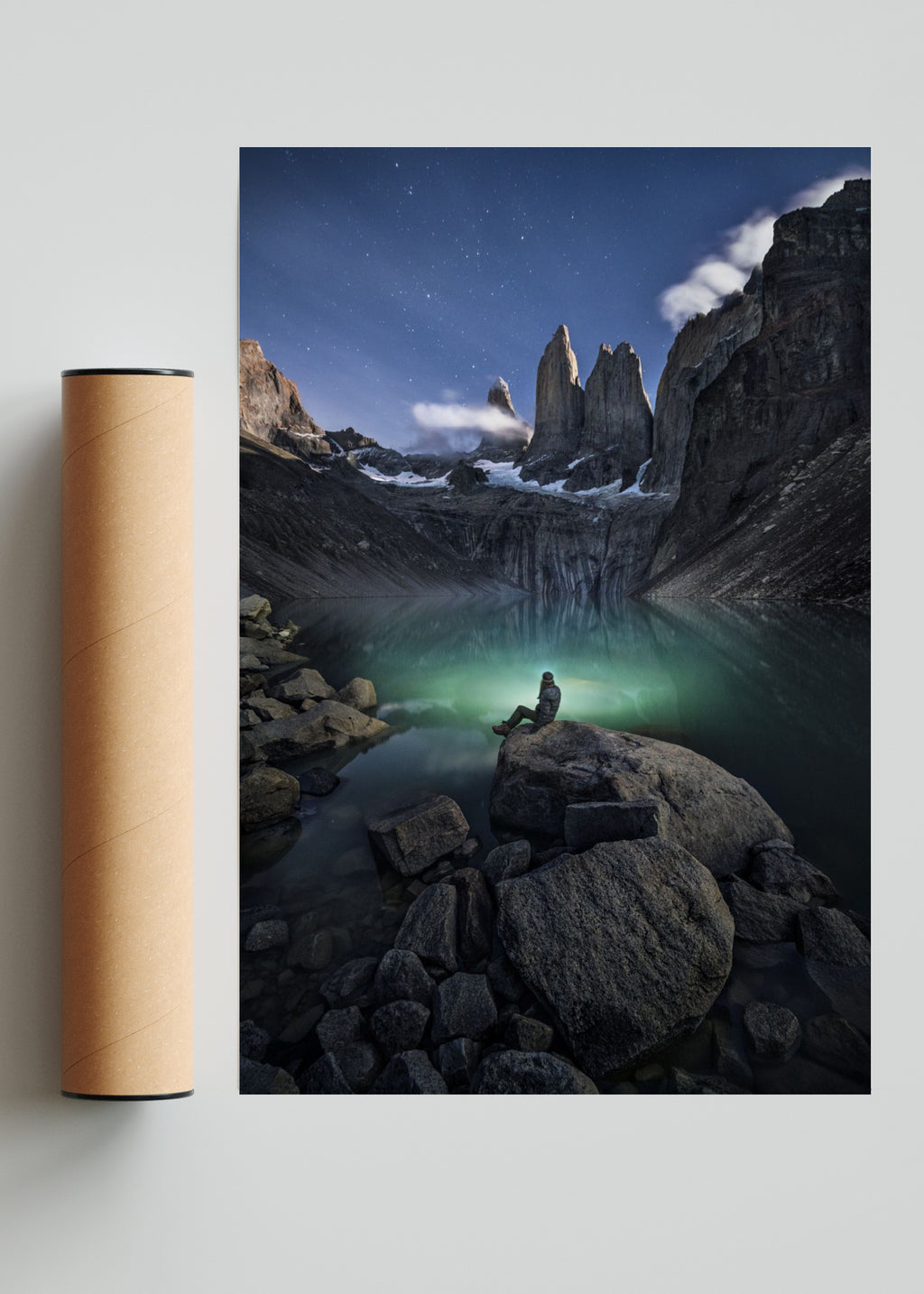 Torres del Paine a La Luz de la luna - FotoV Solo print