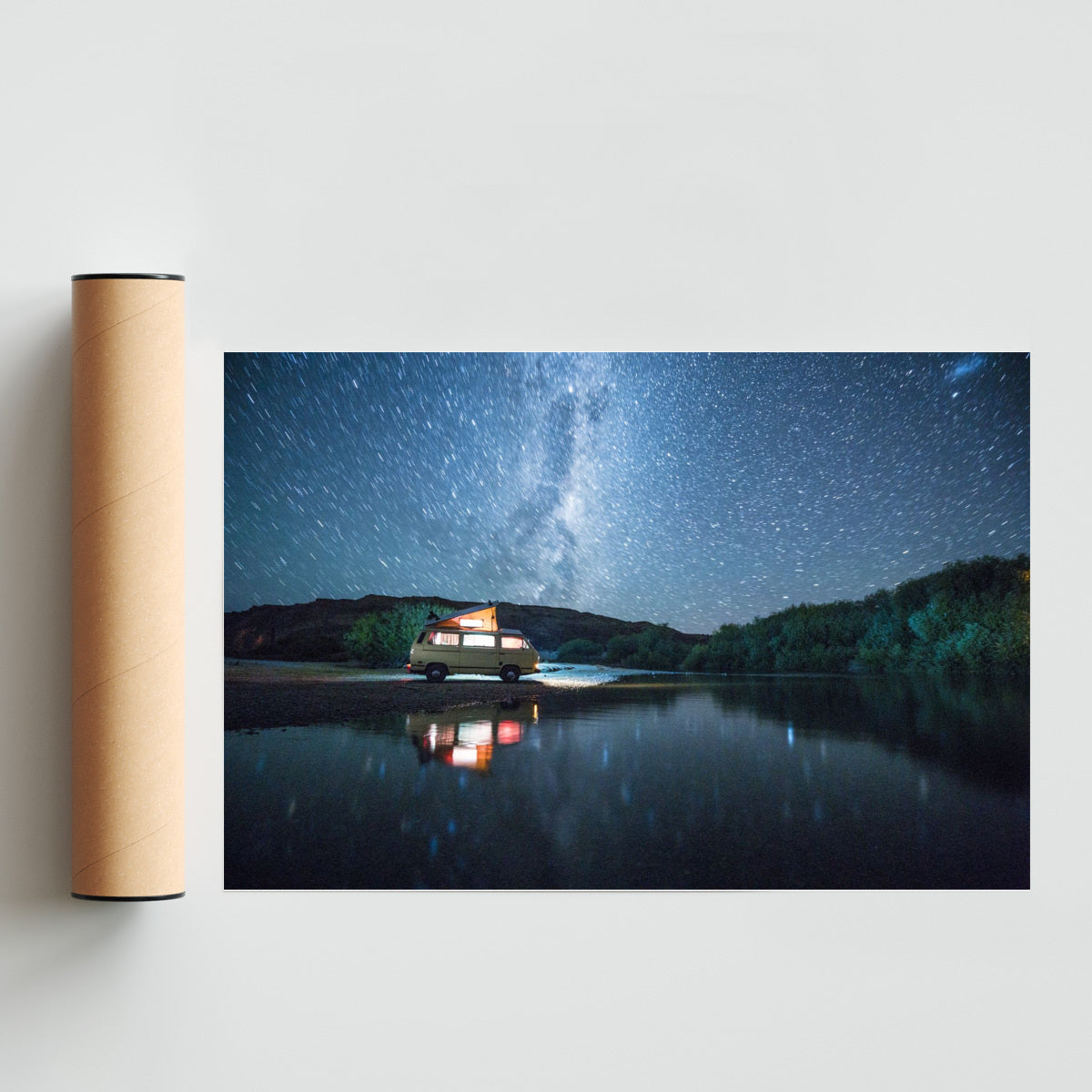 Rio Chubut y la via láctea - FotoH solo print