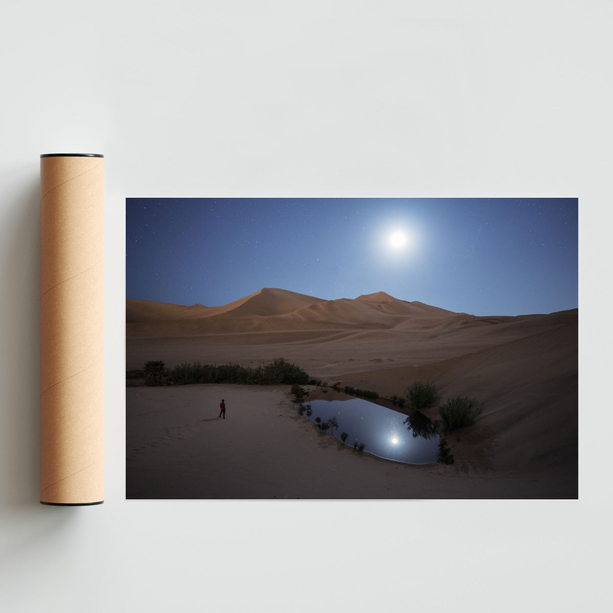 Oasis bajo la luz de la luna - FotoH solo print