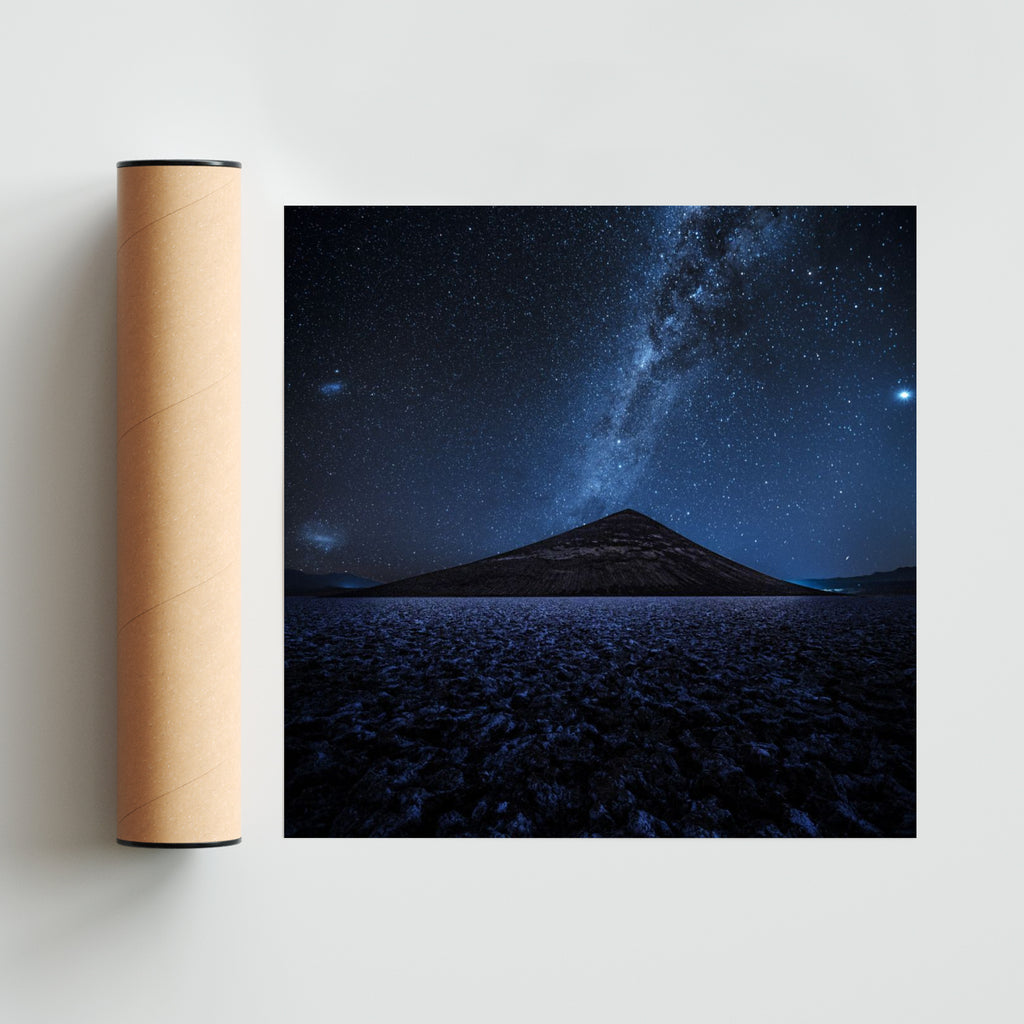 Cono de Arita Iluminado por la via láctea - Cuadrado solo print