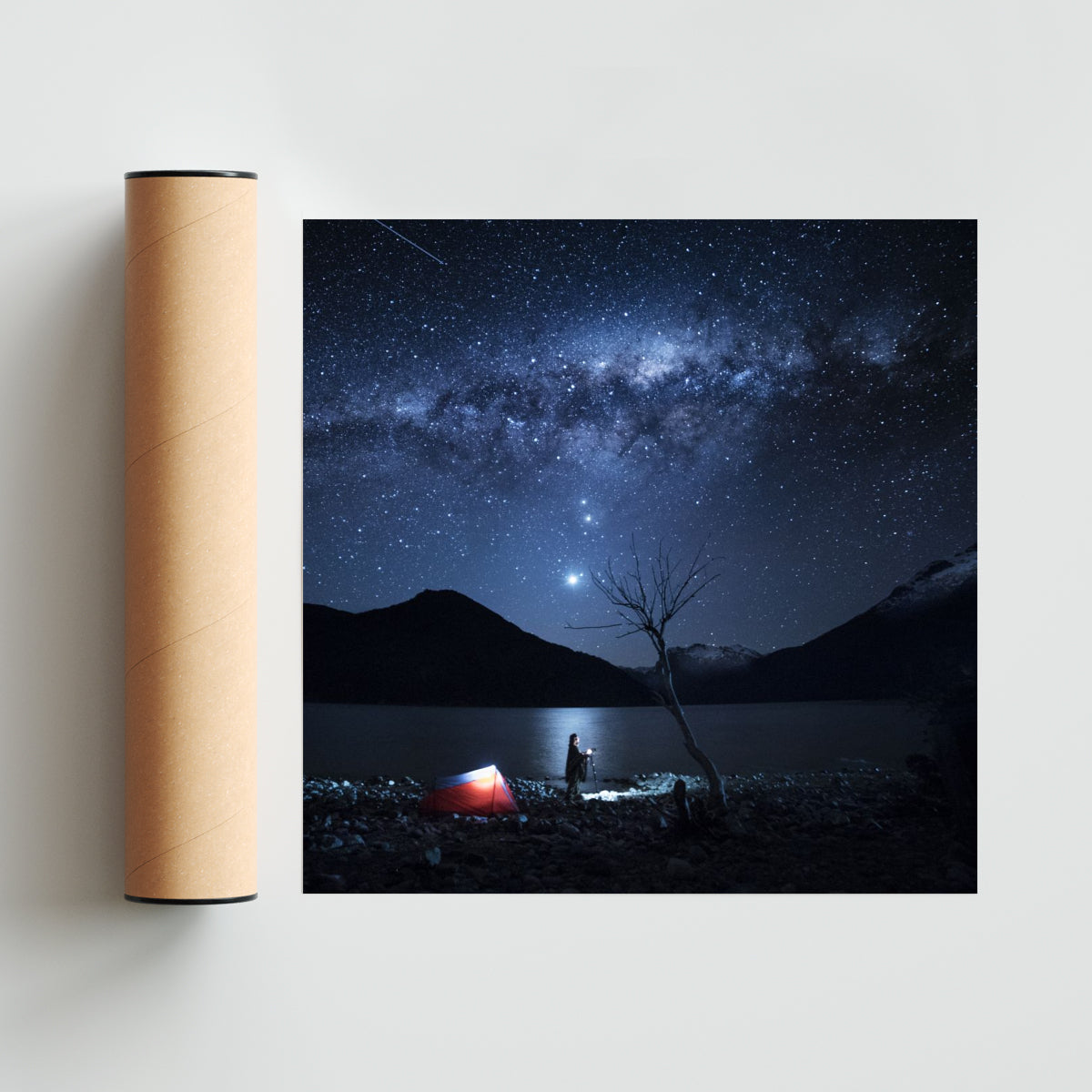 La luna, Venus, Antares - Cuadrado solo print