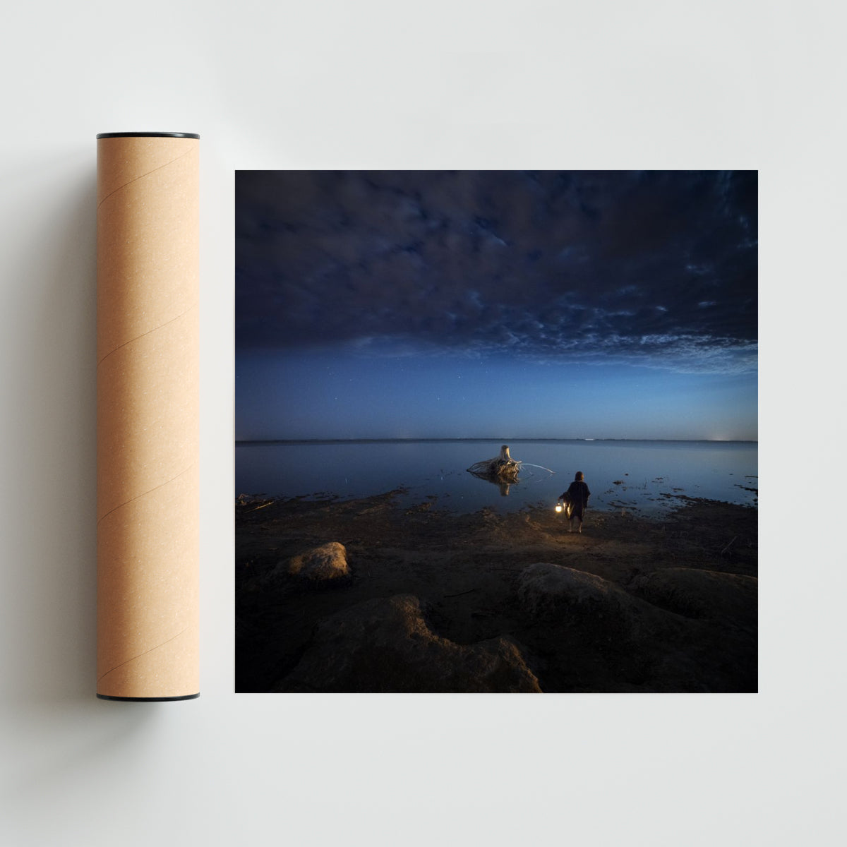 En el horizonte que se avecina brilla una luz - Cuadrado solo print