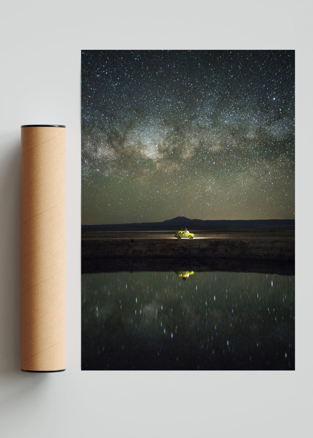 Fiat 600 viajero bajo las estrellas - FotoV Solo print