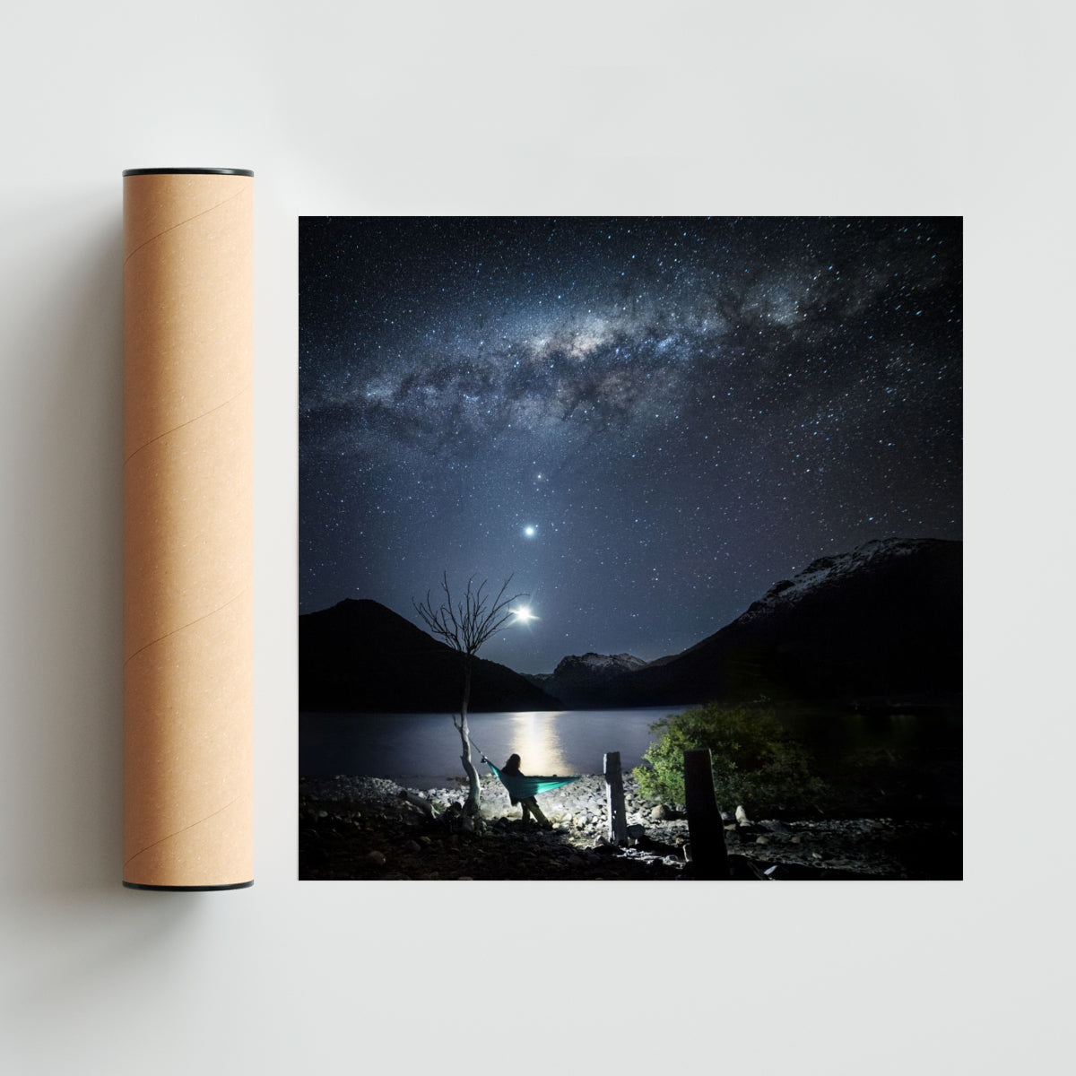 La luna, venus y marte - Cuadrado solo print