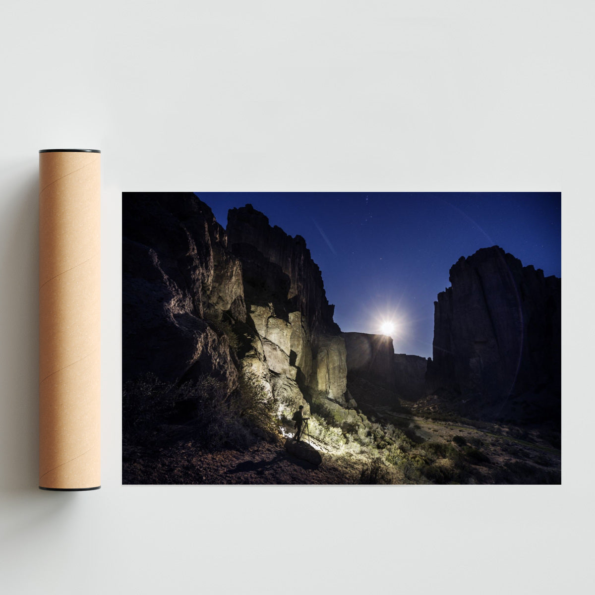 Puesta de Luna en el Cañadón - FotoH solo print