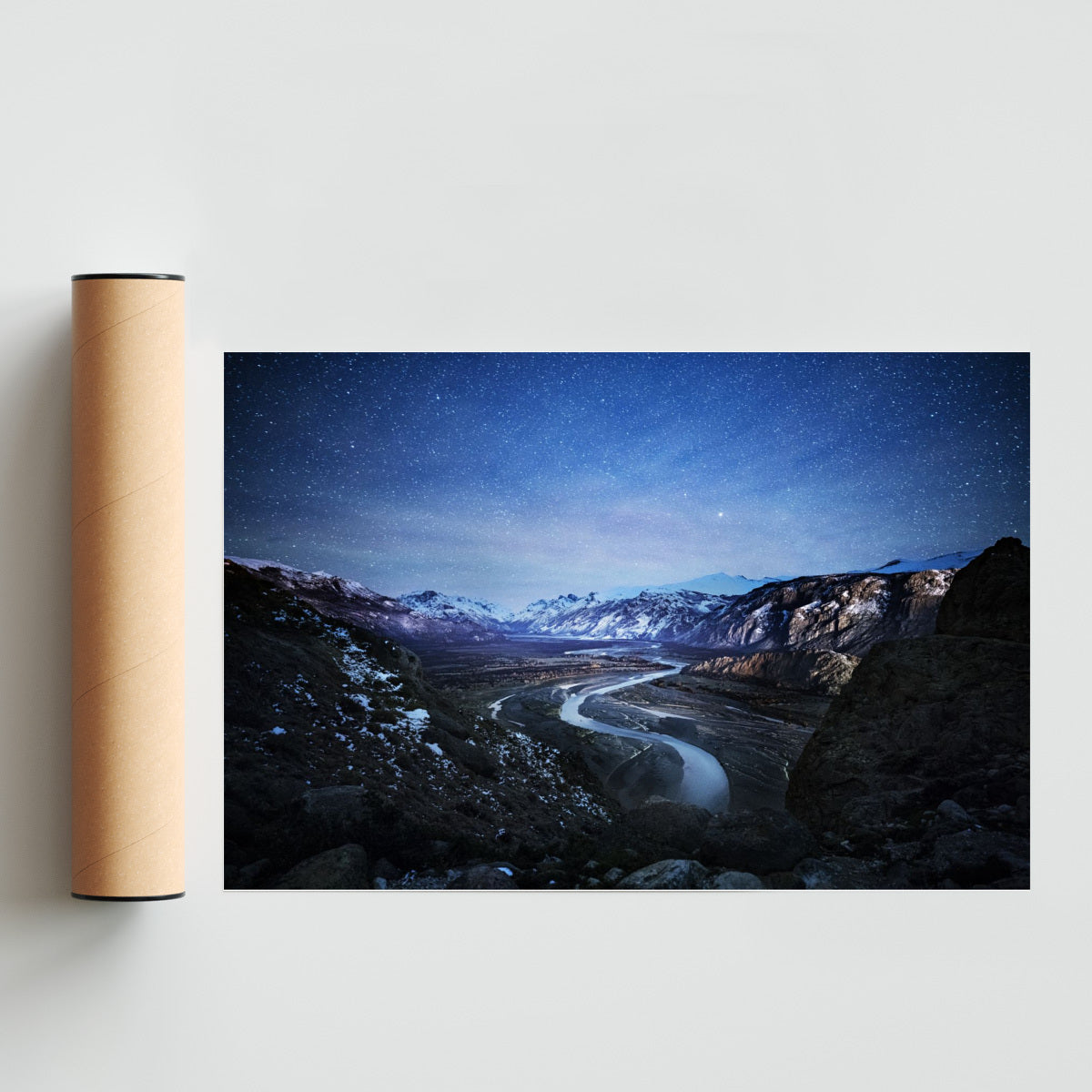 El Rio de las Vueltas Iluminado por las Estrellas - FotoH solo print