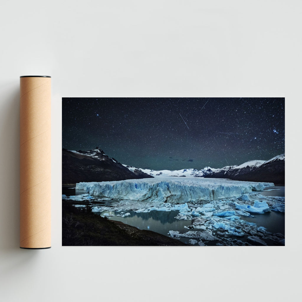 Lluvia de Estrellas sobre el Glaciar - FotoH solo print