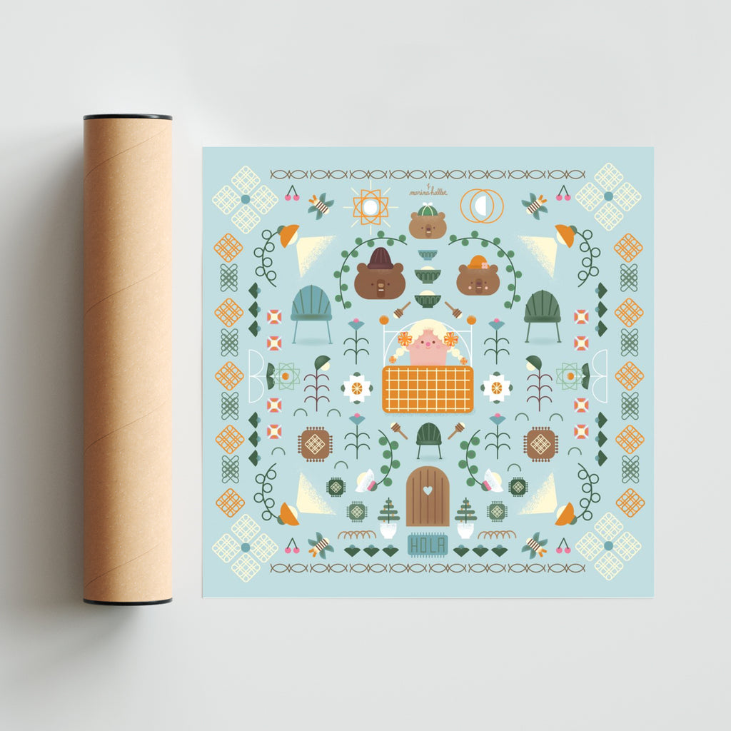 RICITOS DE ORO - Cuadrado solo print