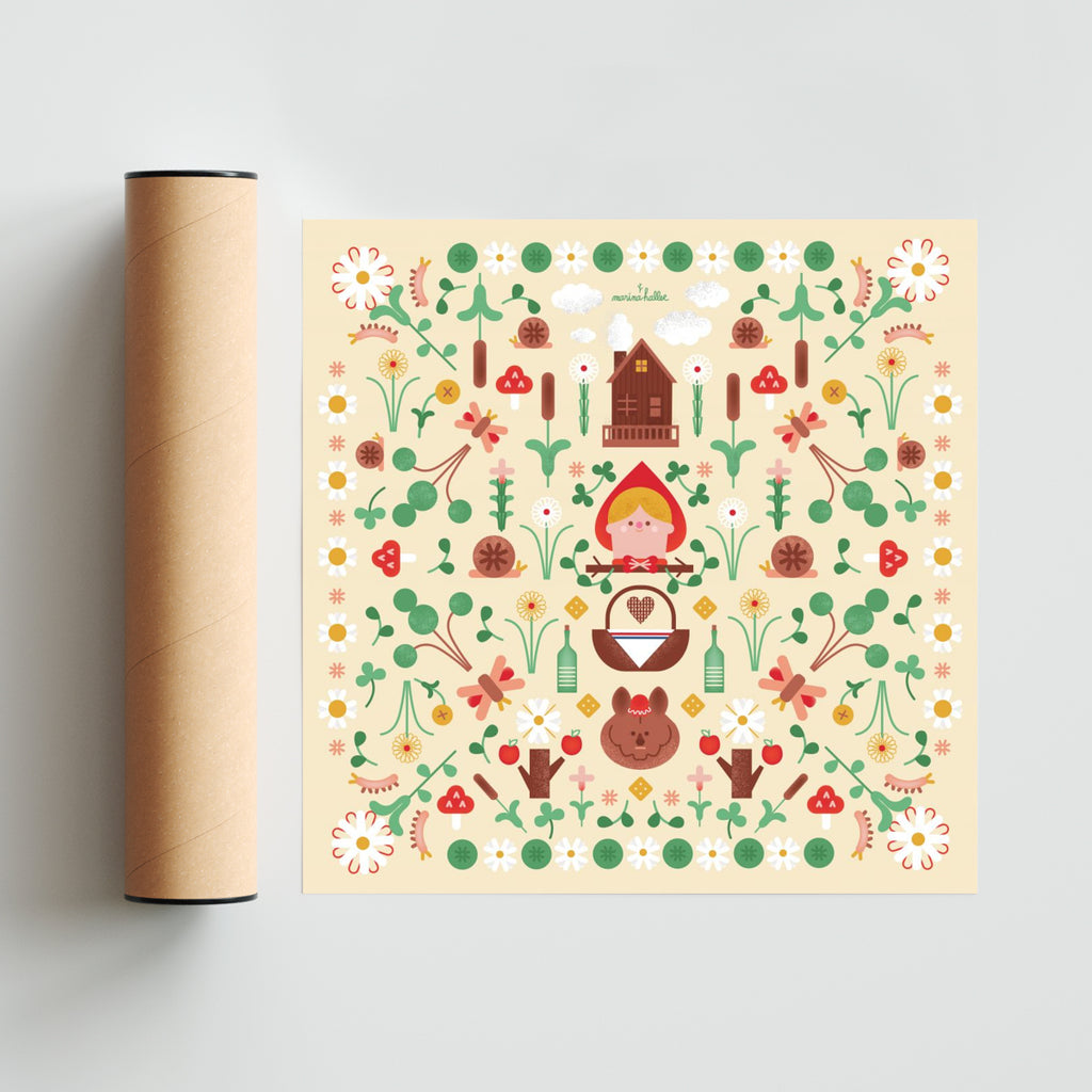 CAPERUCITA ROJA - Cuadrado solo print