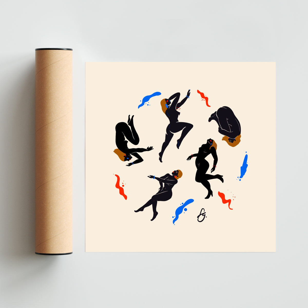 Siluetas Circular - Cuadrado solo print