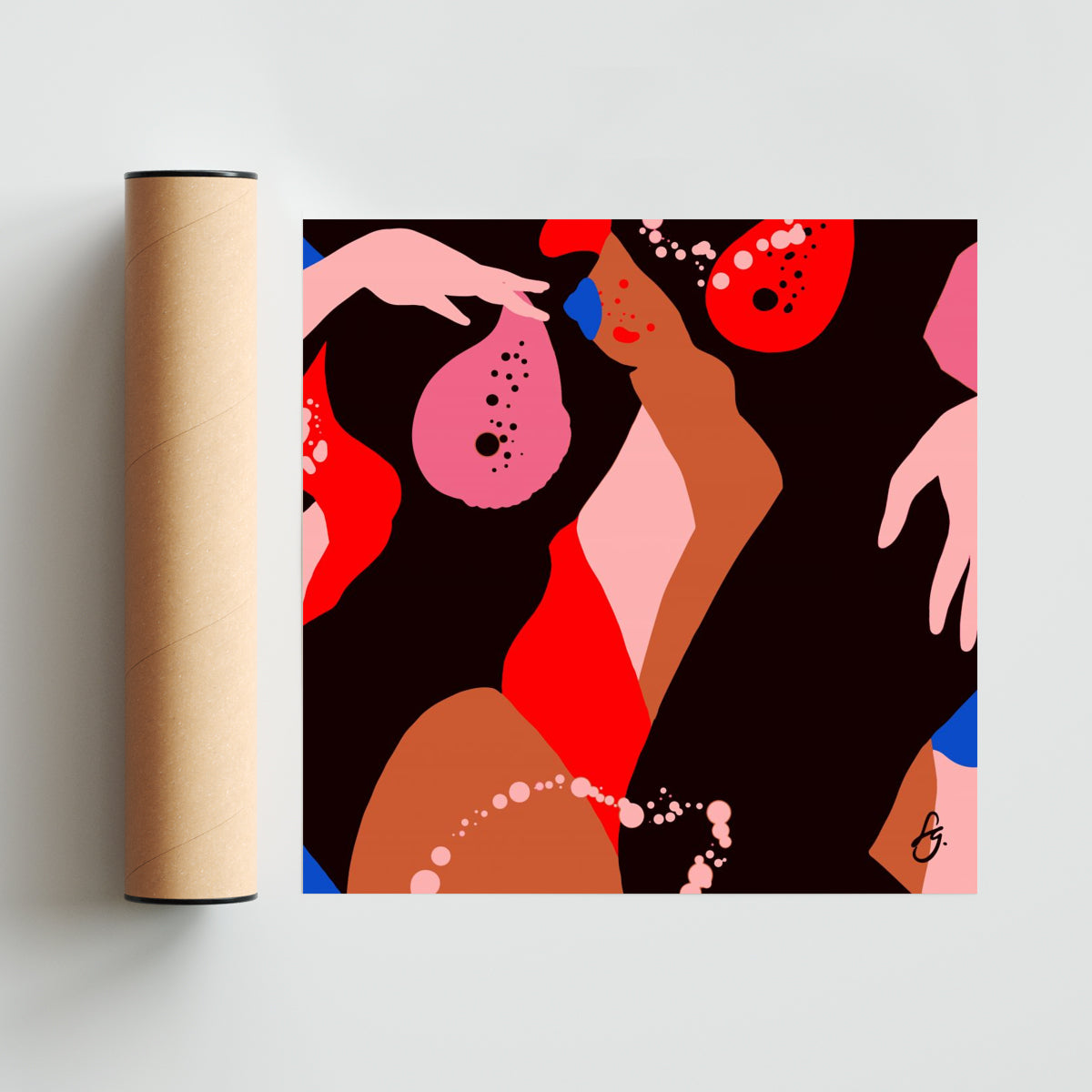 Los Cuerpos - Cuadrado solo print