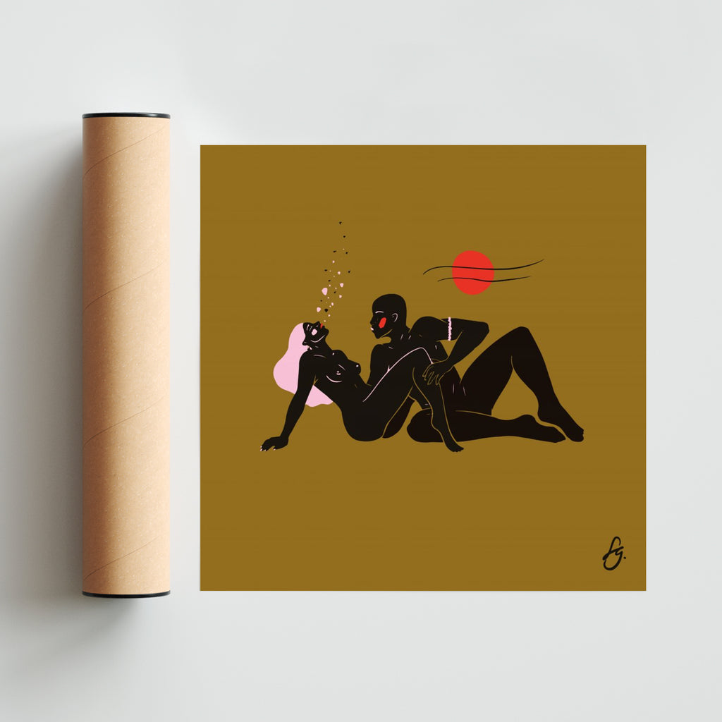 Love Me II - Cuadrado solo print