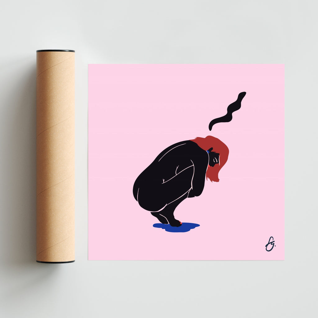 Quietecita Rosa - Cuadrado solo print