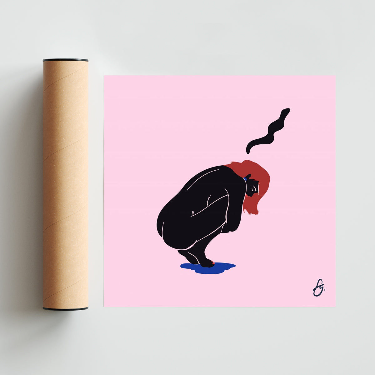 Quietecita Rosa - Cuadrado solo print