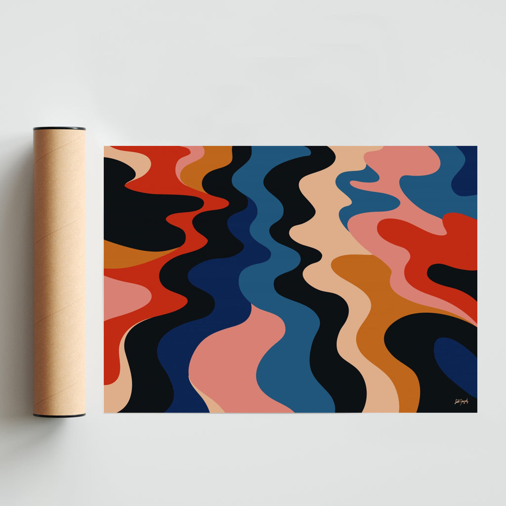 Ondas - Paisaje Solo print