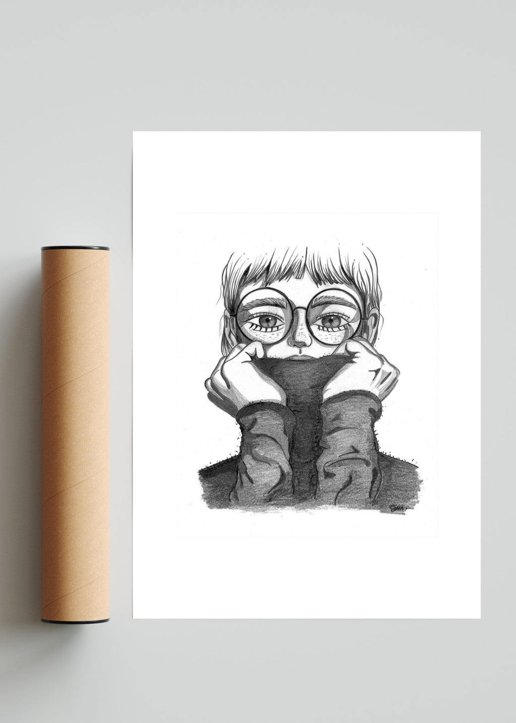 La chica de la polera - Retrato solo print