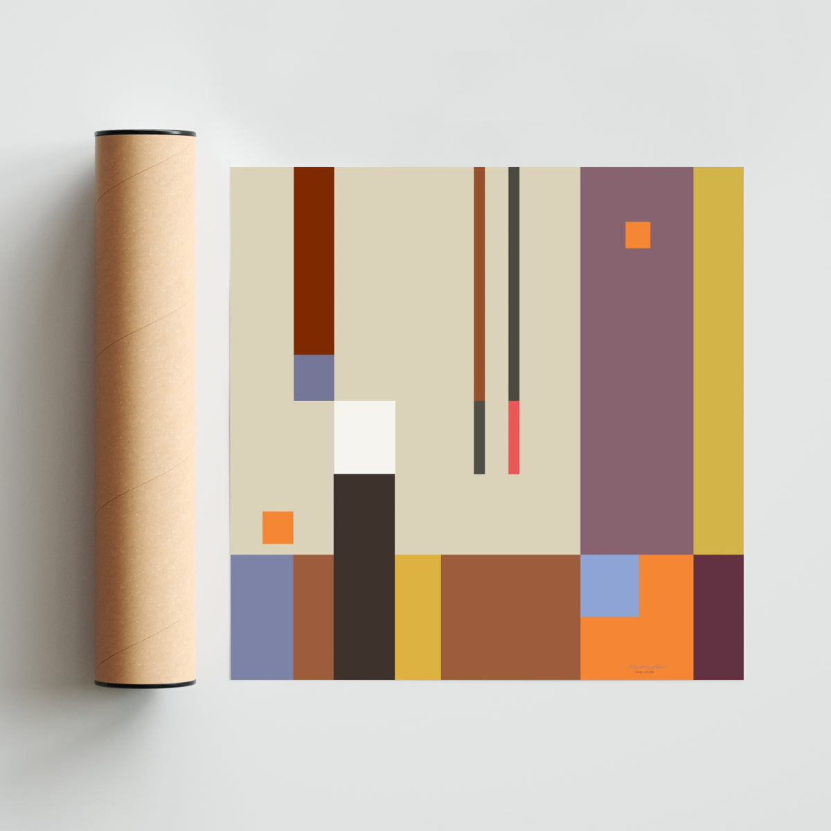 Abstracción colours 1 - Cuadrado solo print