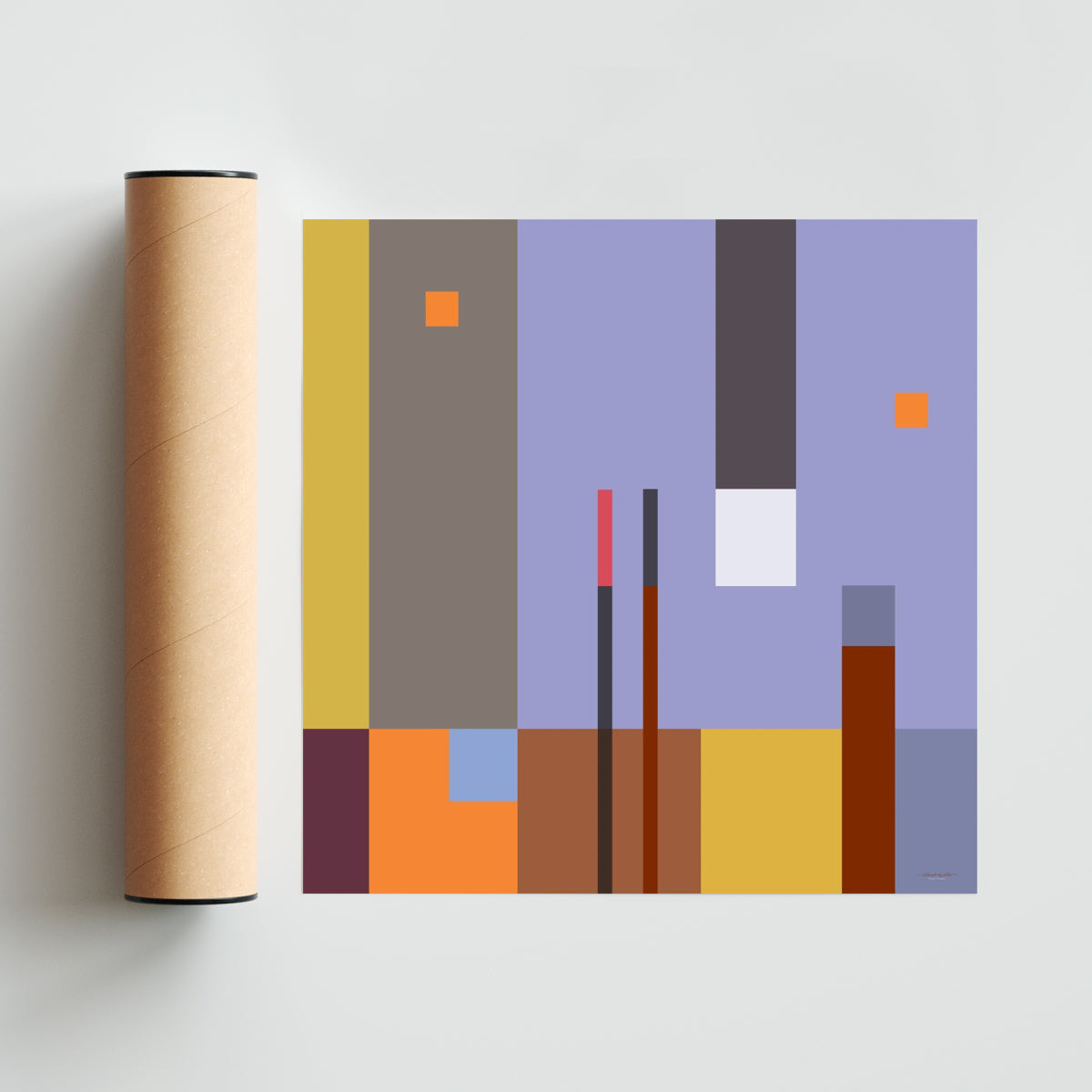 Abstracción colours 2 - Cuadrado solo print