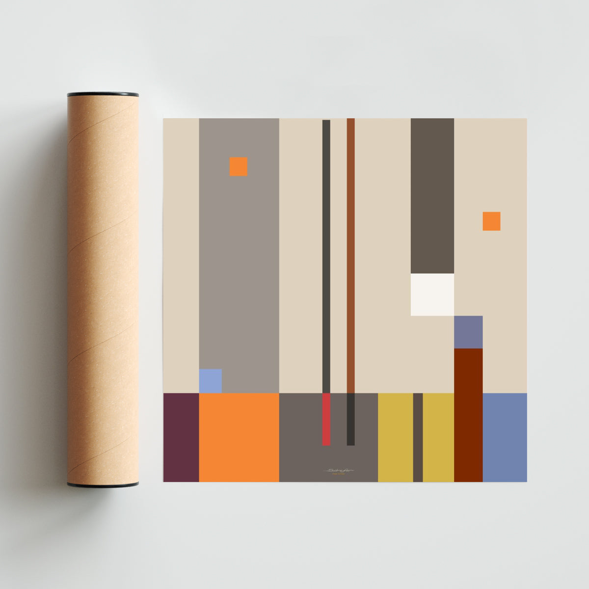 Abstracción colours 3 - Cuadrado solo print