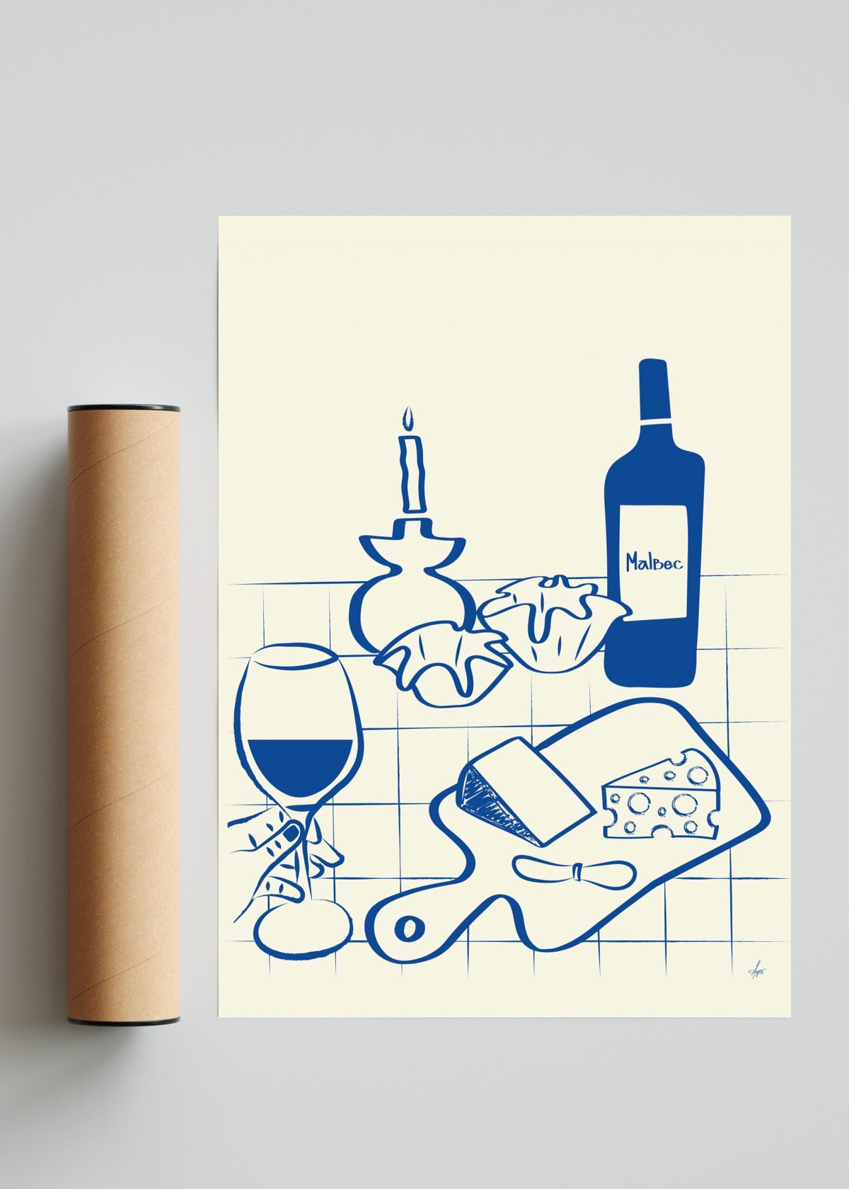 Wine O'Clock - Retrato solo print
