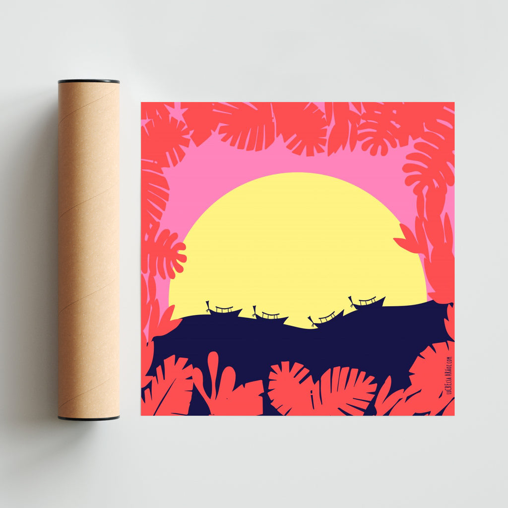 Sudeste Asiático - Cuadrado solo print