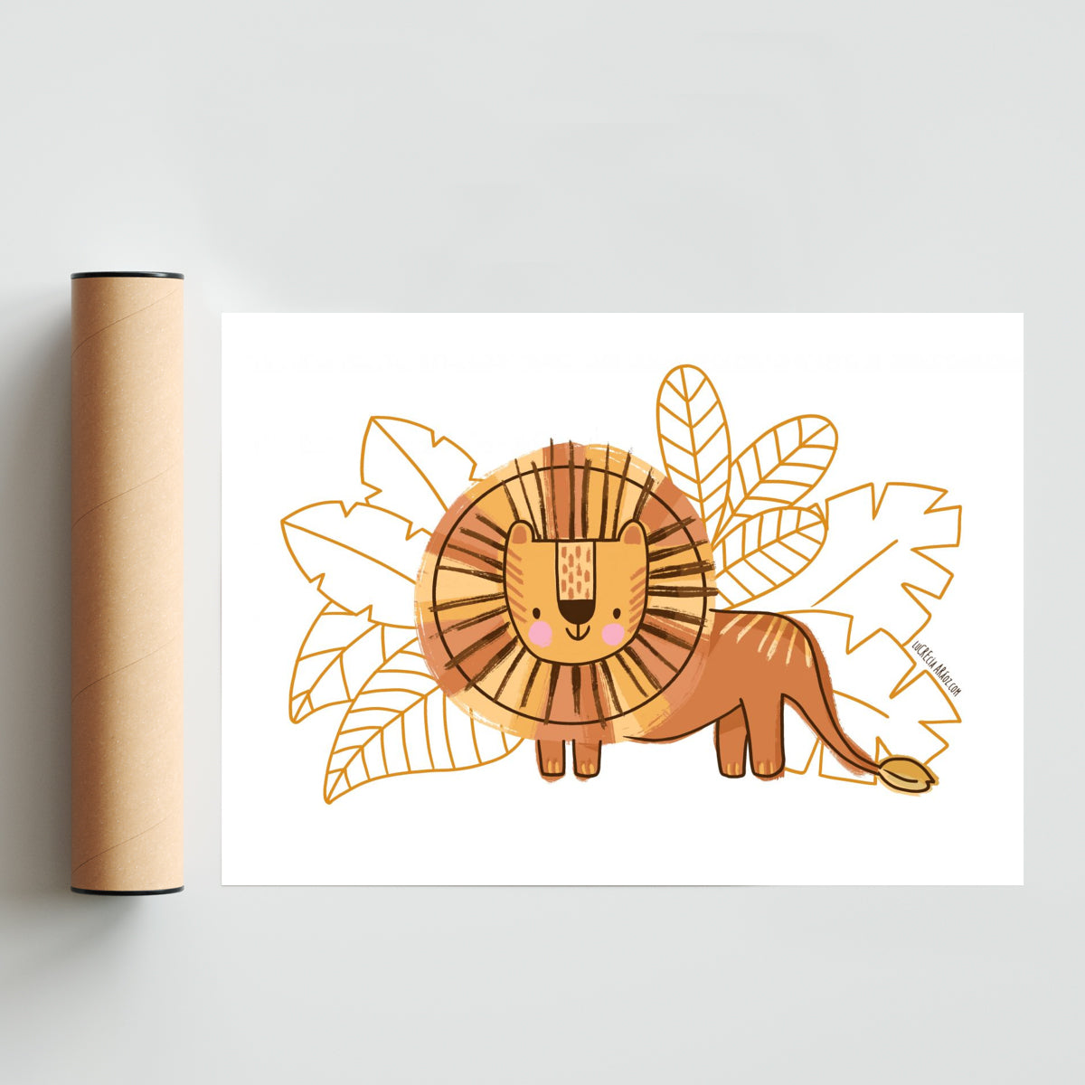 Leonidas Golden - Paisaje Solo print