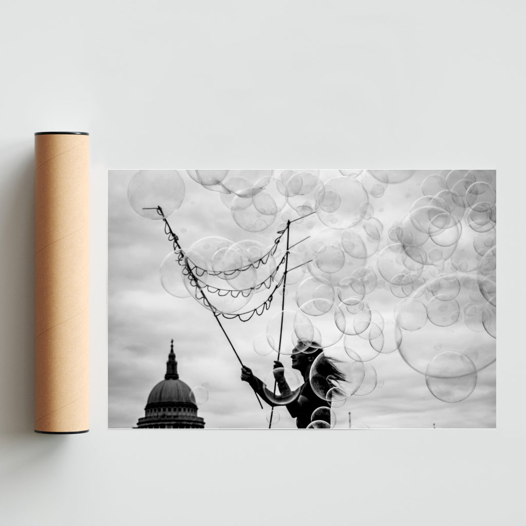 El arte de las burbujas callejeras - FotoH solo print