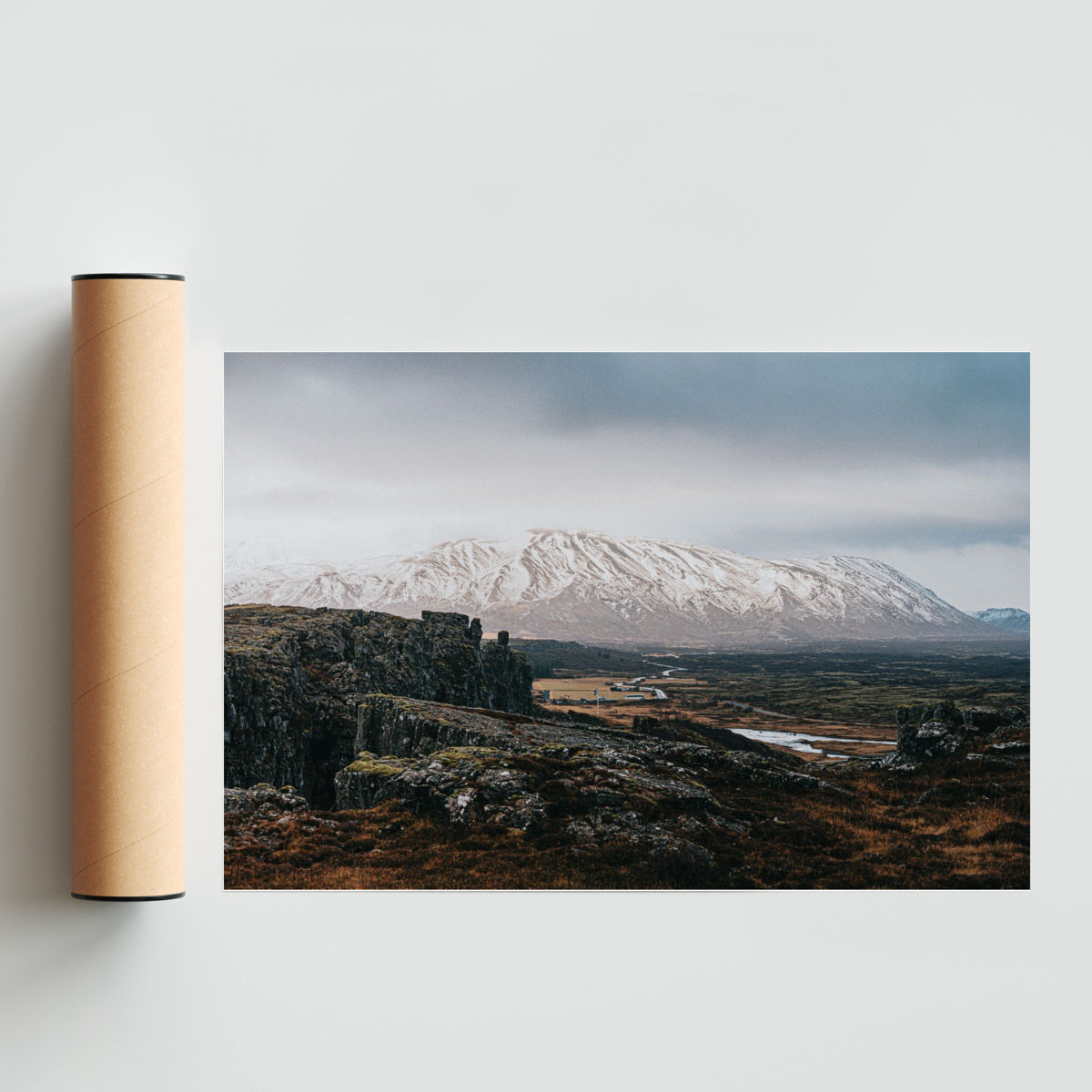 Paisaje Nevado en Islandia - FotoH solo print