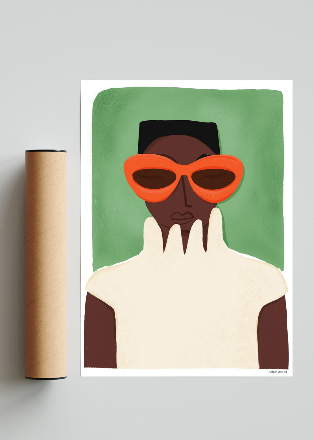 Gafas Coral - Retrato solo print