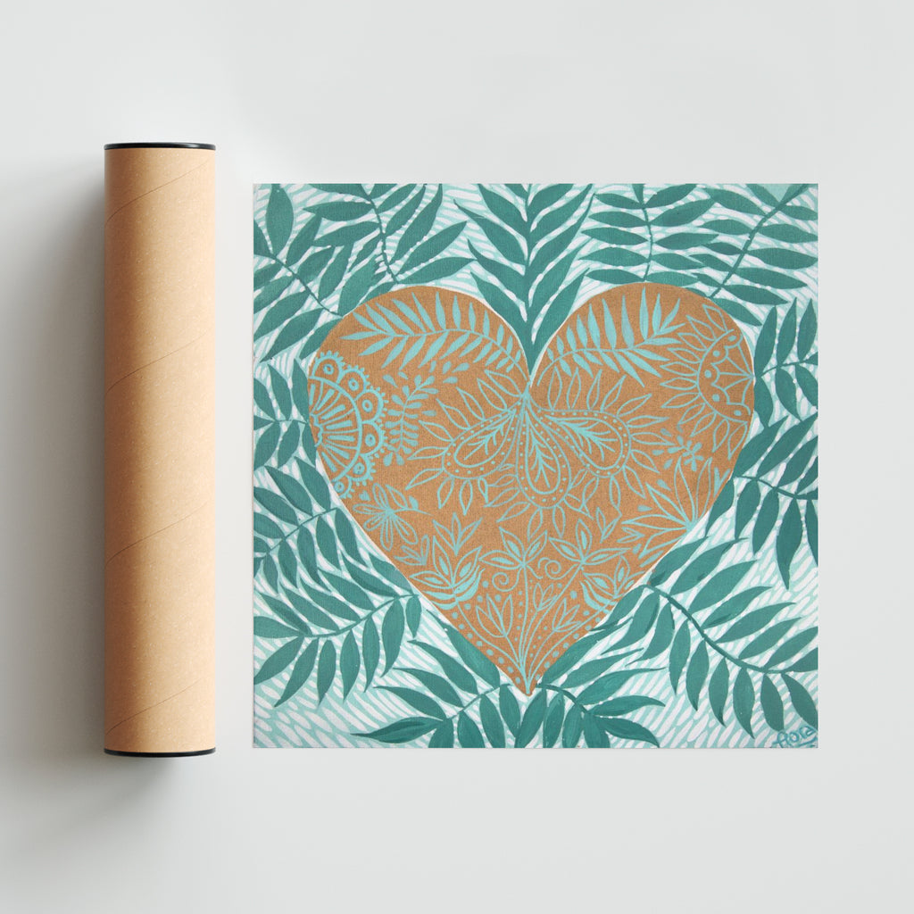 Emerald love - Cuadrado solo print