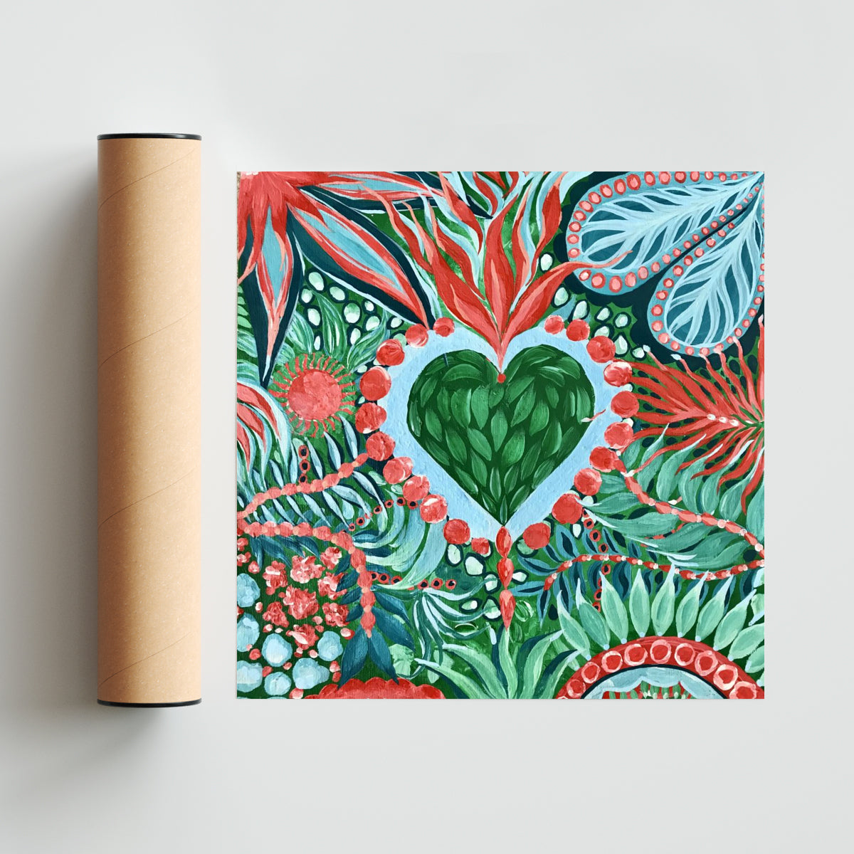 Corazon sagrado 2 - Cuadrado solo print
