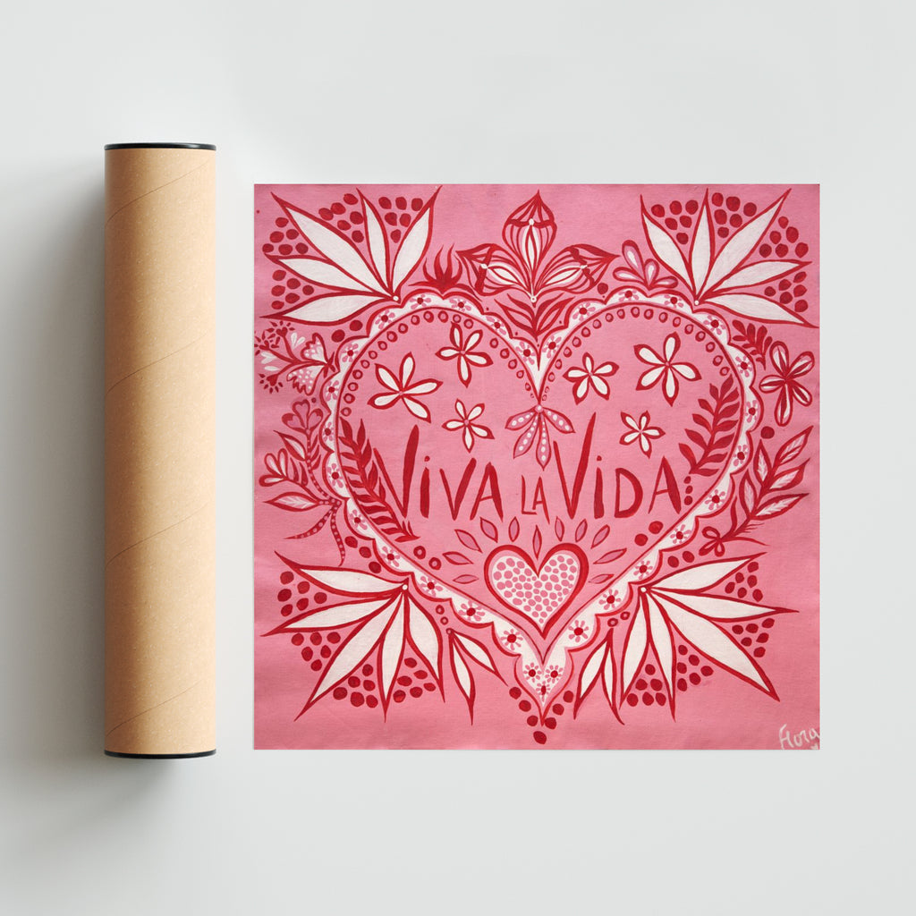 Viva la vida pink - Cuadrado solo print