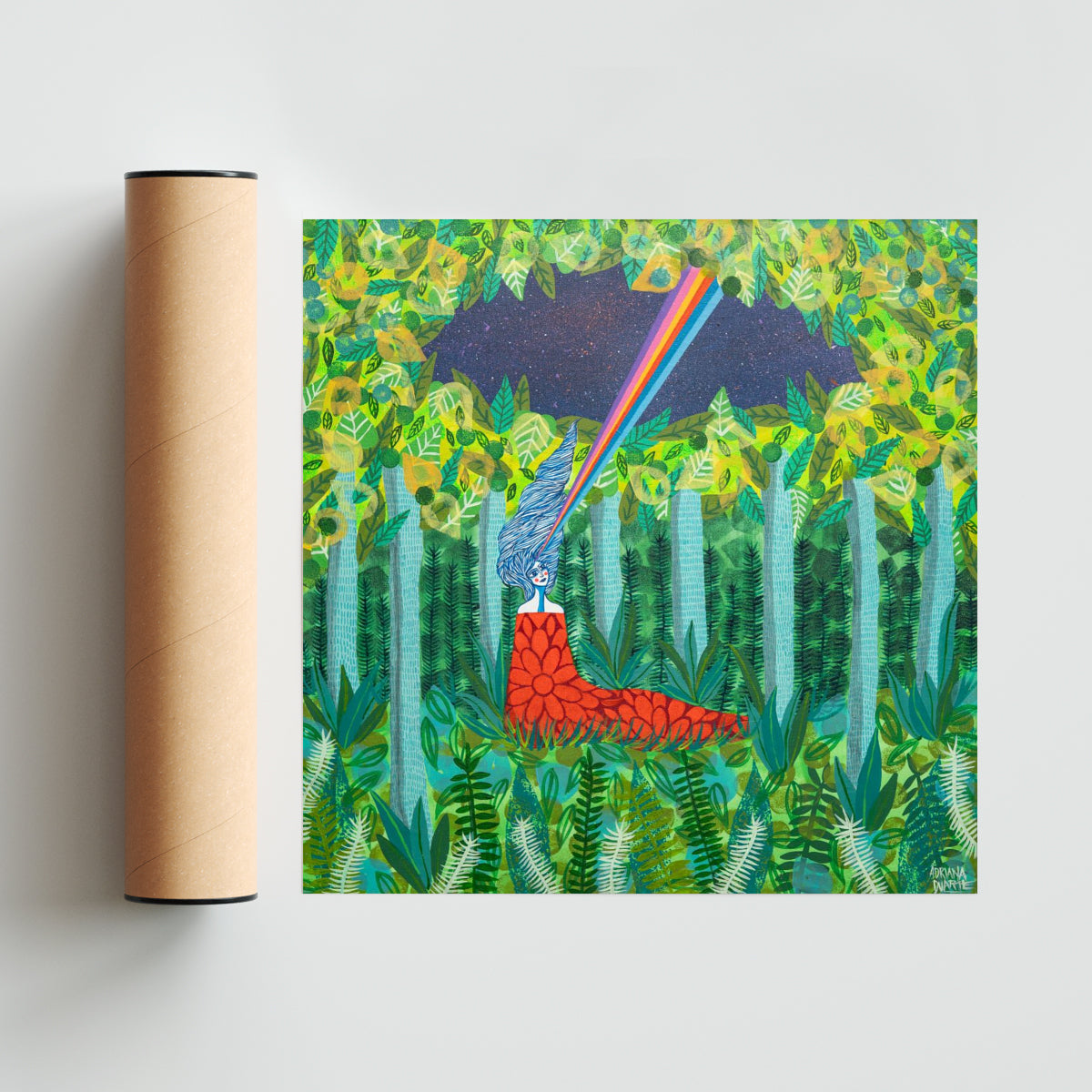 Seres Cósmicos l - Cuadrado solo print