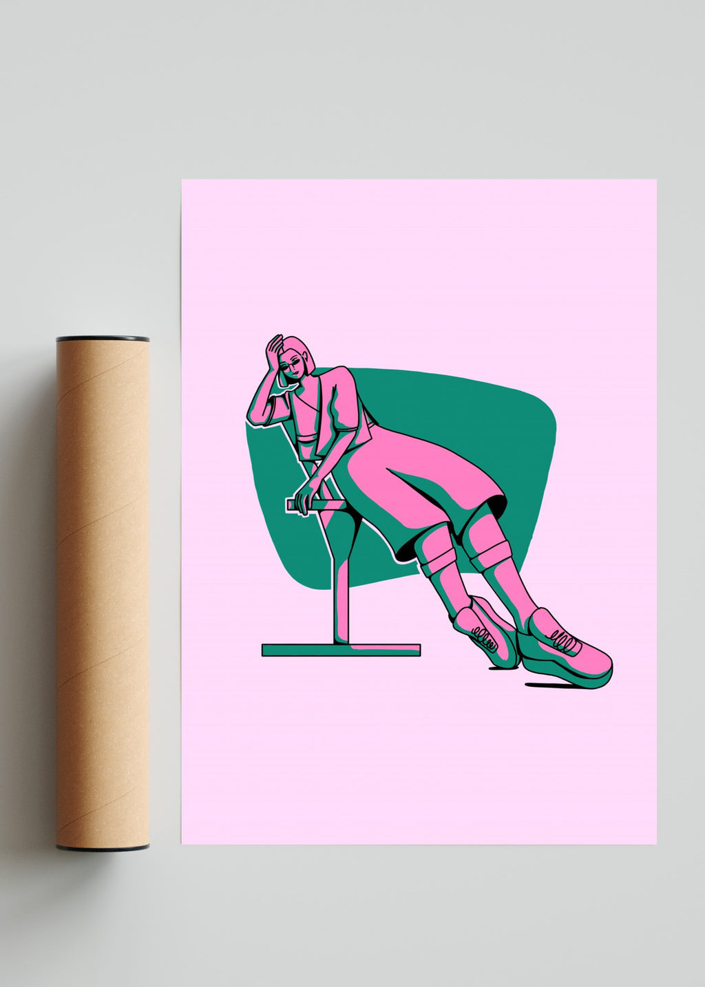 Pink - Retrato solo print