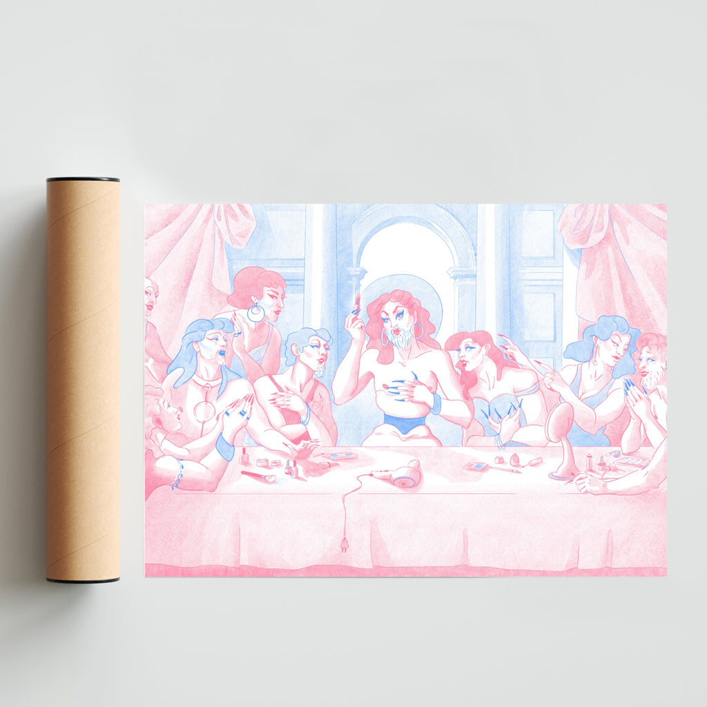 Última Cena Drag - Paisaje Solo print