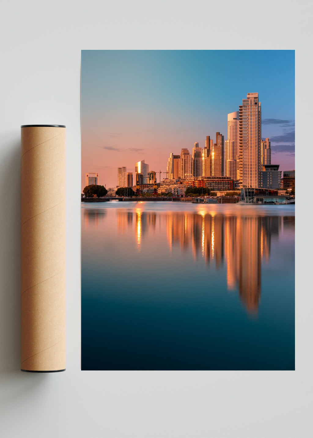Skyline de Puerto Madero desde el dique 1 - FotoV Solo print