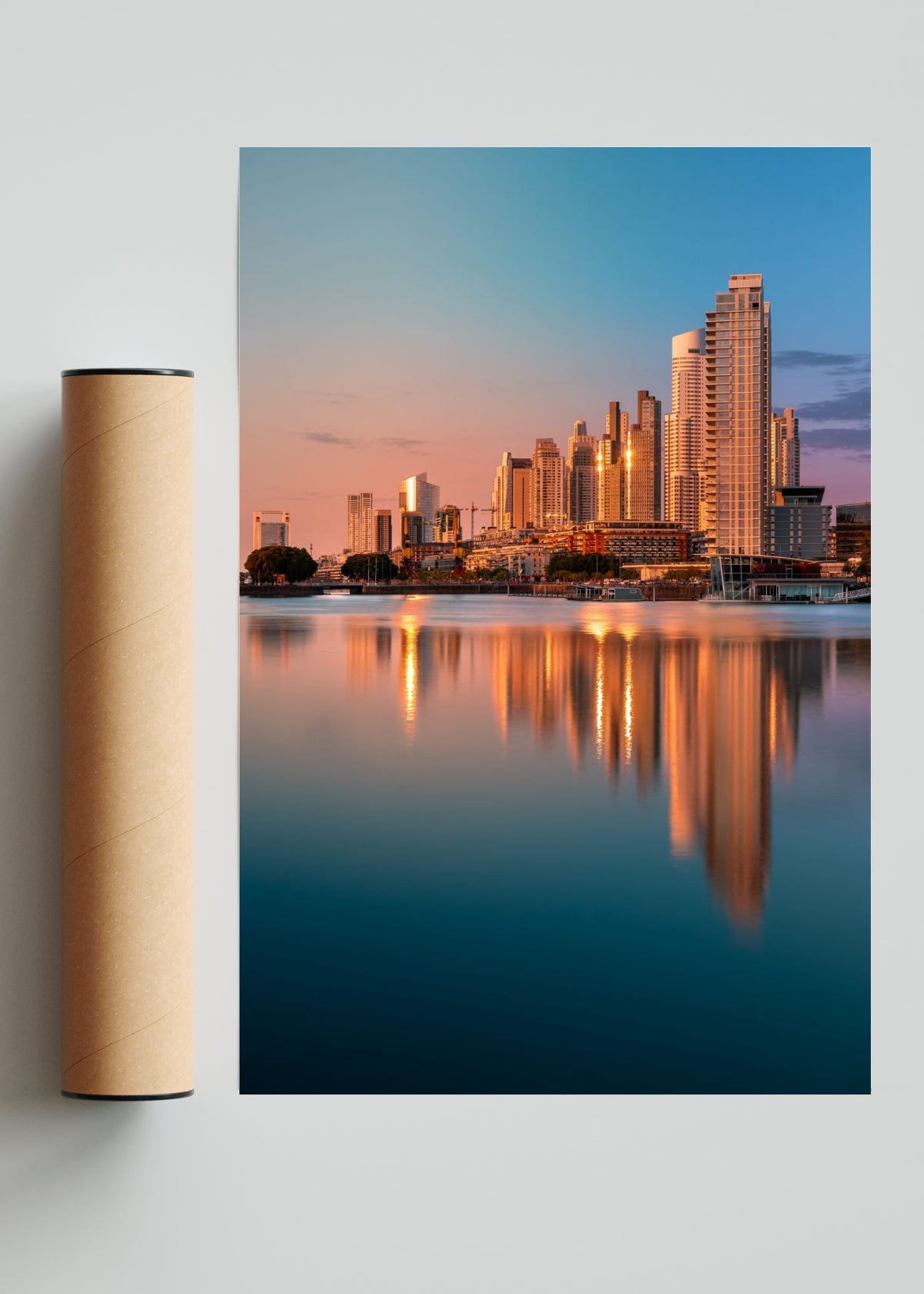 Skyline de Puerto Madero desde el dique 1 - FotoV Solo print