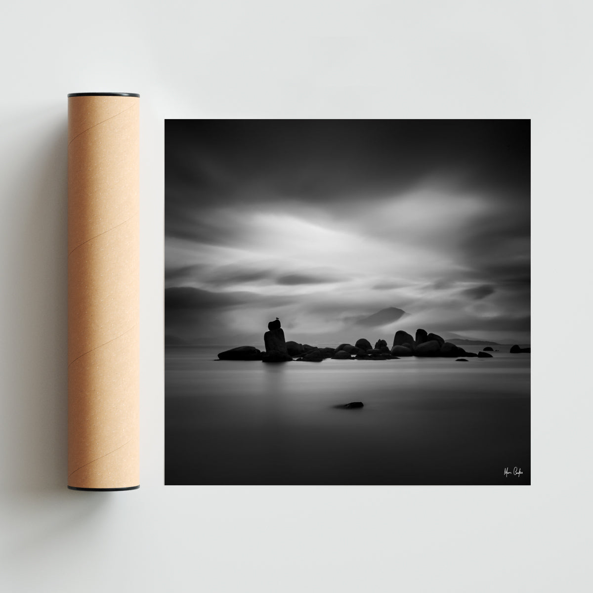 O TEMPO - ILHA DE PEDRAS - Cuadrado solo print
