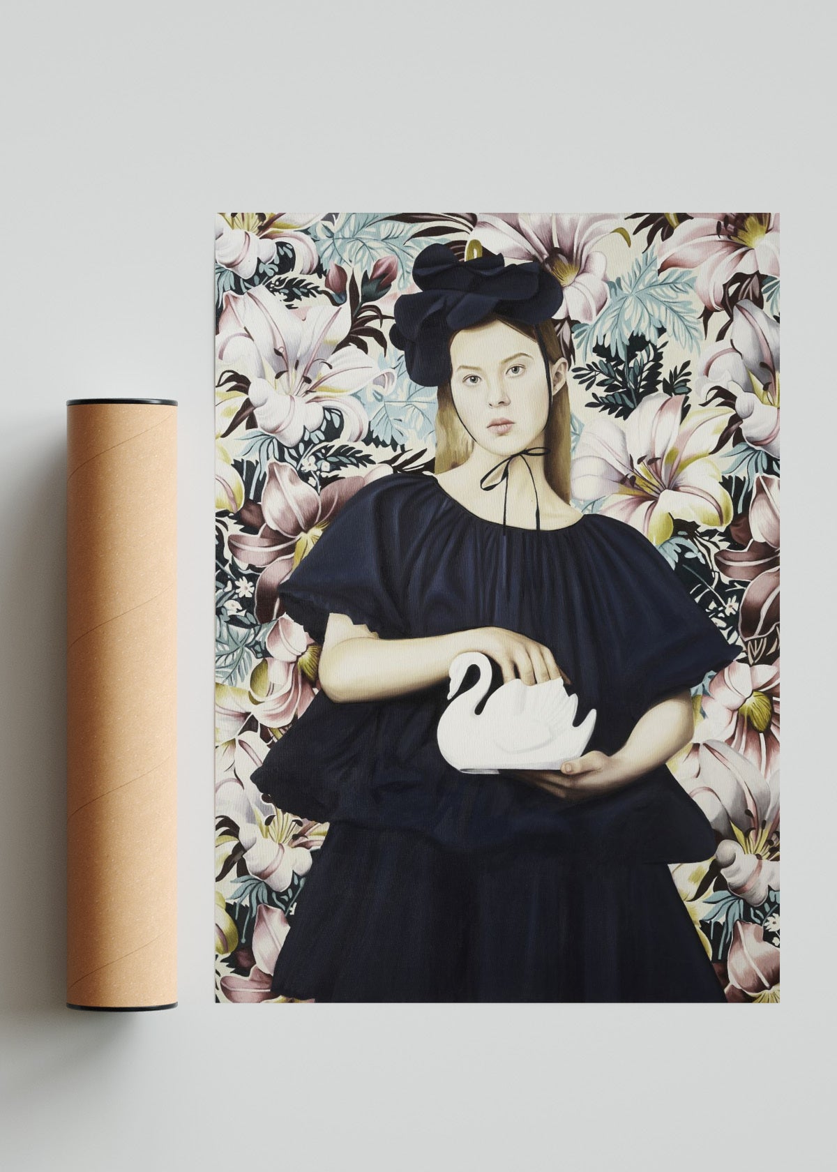 Reina con Cisne - Retrato solo print
