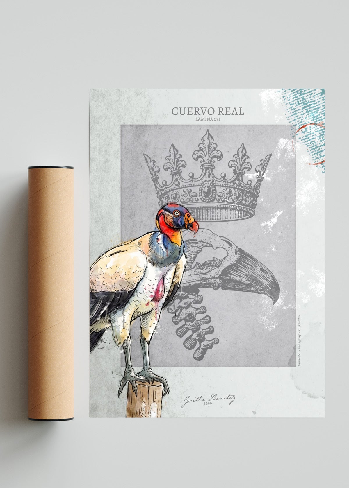 Cuervo Real - Lamina 071 - Retrato solo print