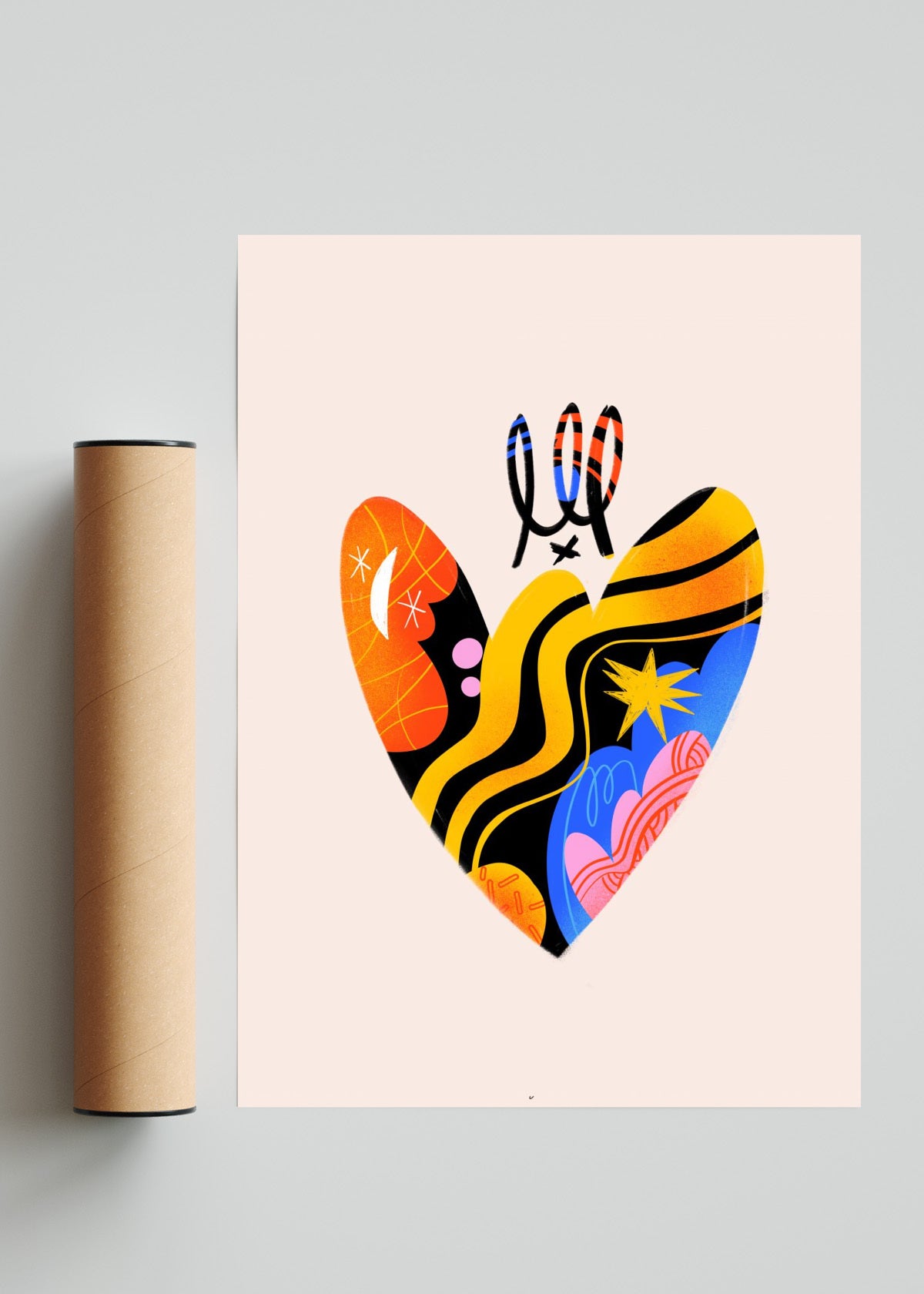 Corazón GUDIÑO - Retrato solo print