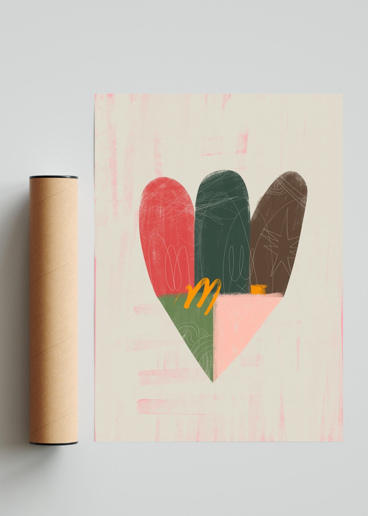 Corazon QUB - Retrato solo print