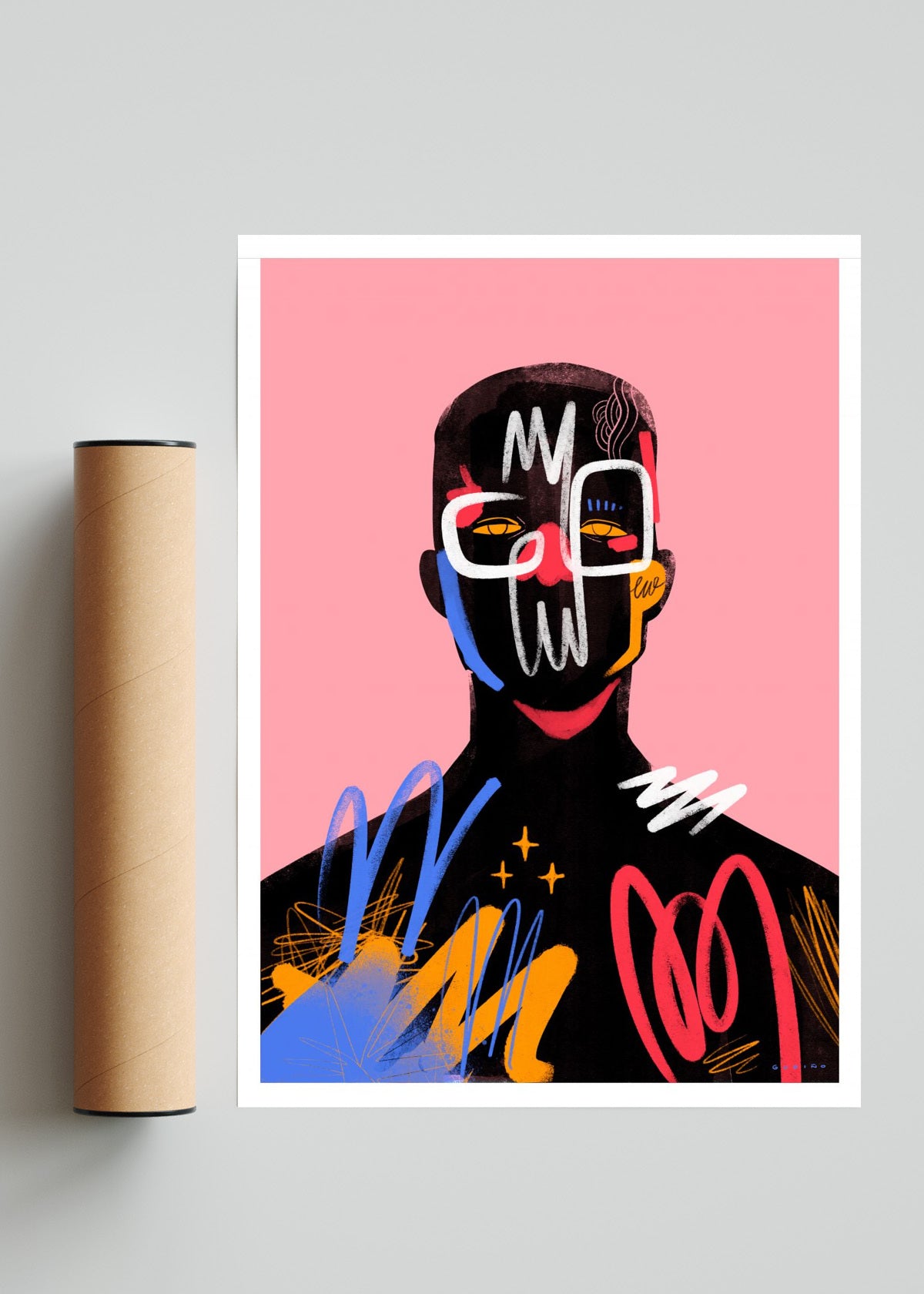 Steve 2P - Retrato solo print