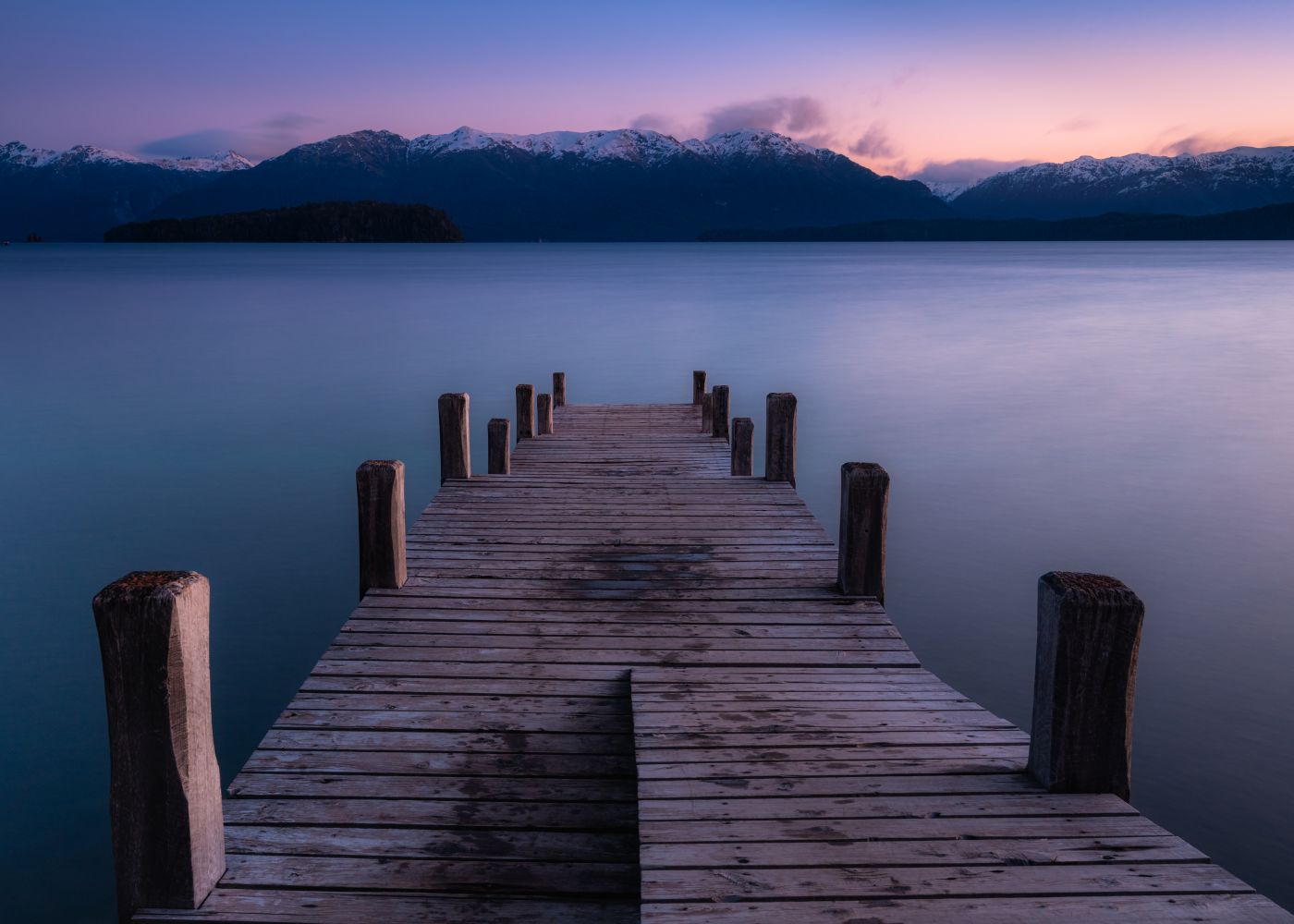 Atardecer en Nahuel Huapi.