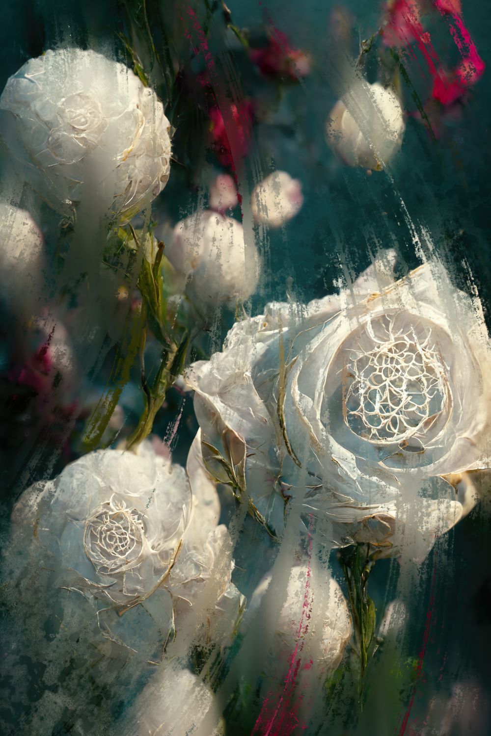 Virtual Garden - White Roses