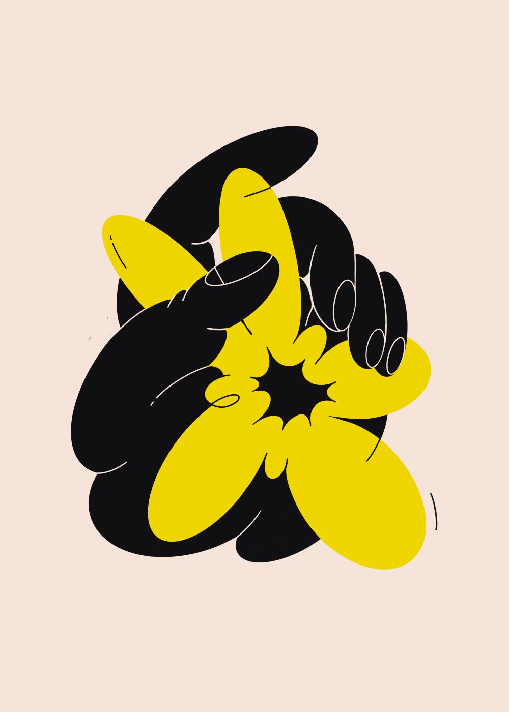 Mano con flor