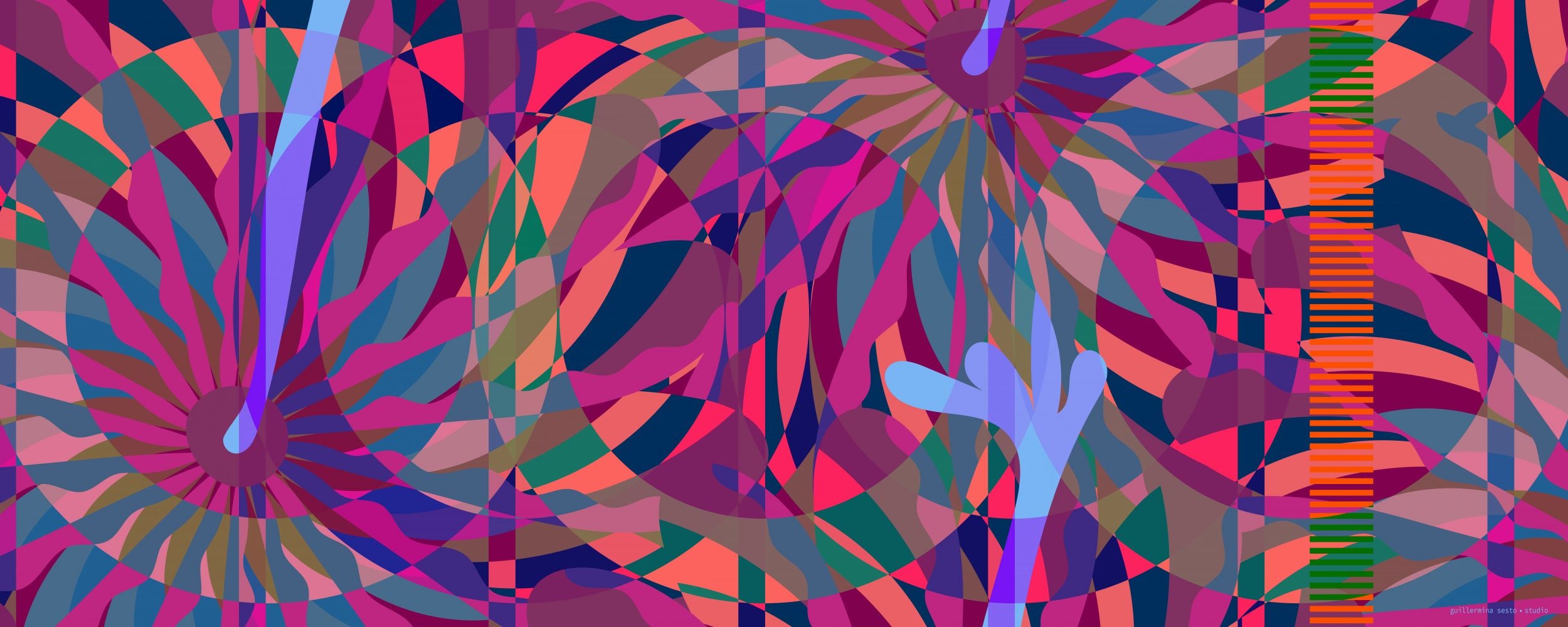 Panoramic Abstract Flower