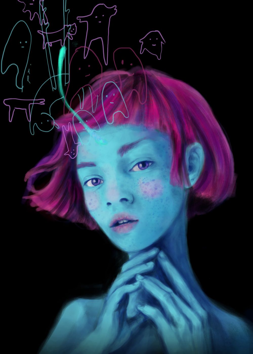 Otro retrato azul